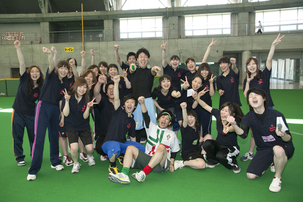 札幌市東区のスポーツ施設「つどーむ」で行っている体育祭